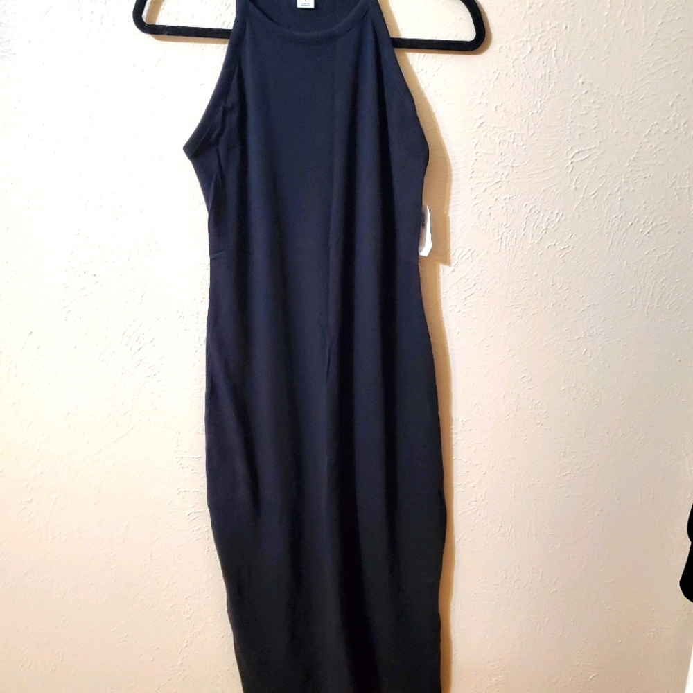 Old Navy Black Midi Dress